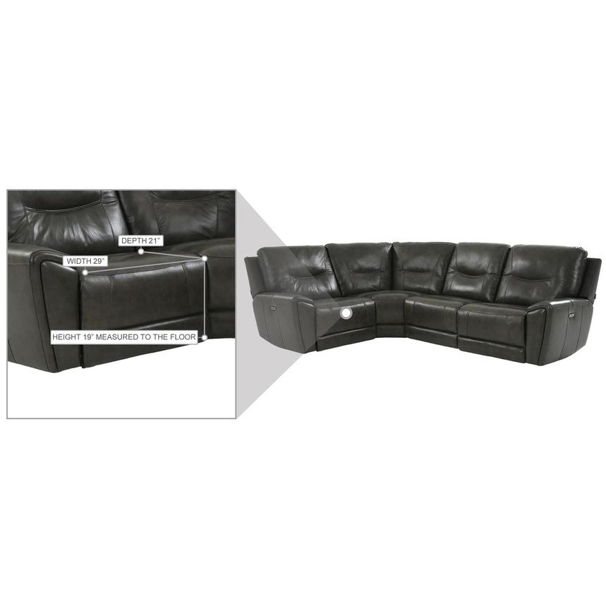 London Leather Power Reclining Sectional  alternate image, 9 of 9 images.