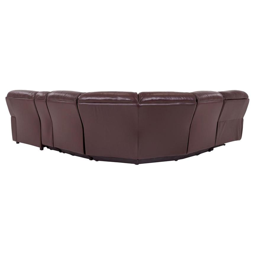 Napa Burgundy 6PC/1PWR Leather Power Reclining Sectional w/Right Chaise  alternate image, 4 of 9 images.