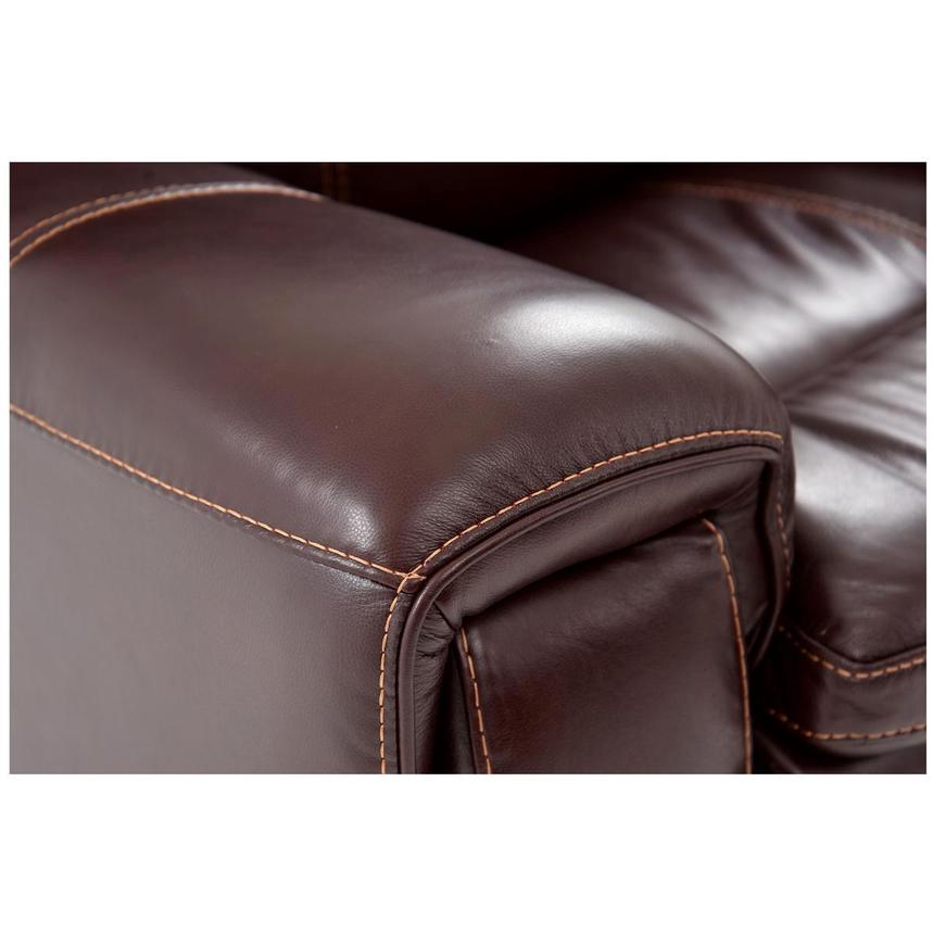 Napa Burgundy 7PC/2PWR Leather Power Reclining Sectional w/Right Chaise  alternate image, 5 of 9 images.