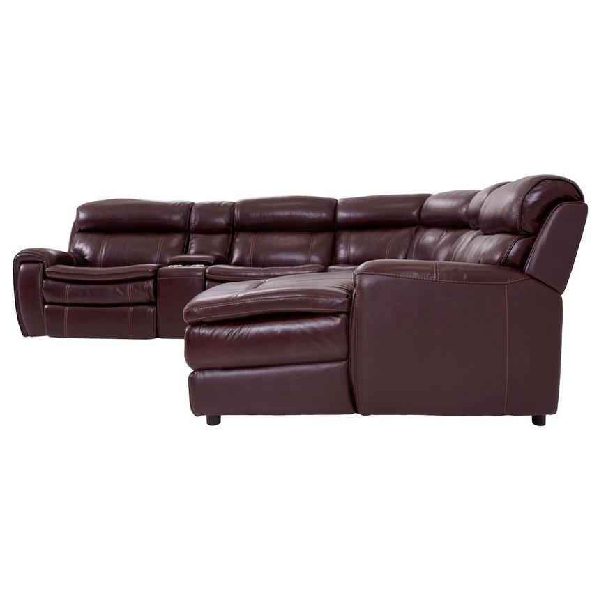 Napa Burdy Leather Power Reclining, Leather Power Reclining Sectional Sofa With Chaise