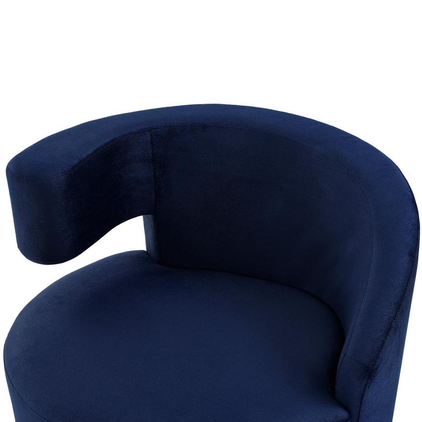 Okru II Dark Blue Accent Chair w/2 Pillows  alternate image, 7 of 12 images.