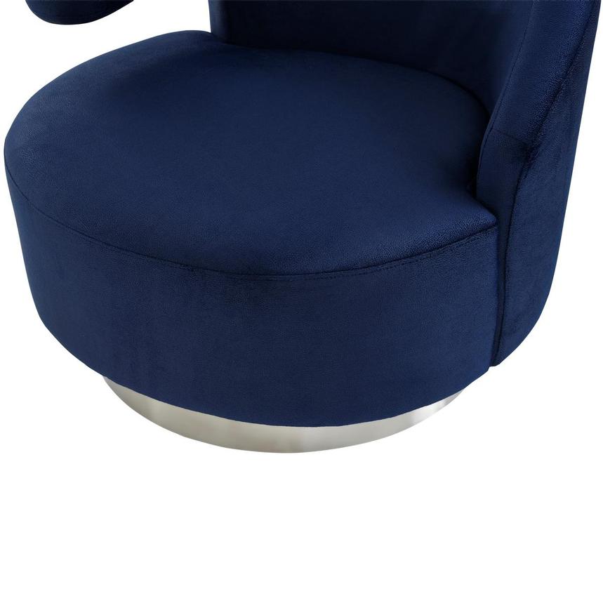 Okru II Dark Blue Accent Chair  alternate image, 7 of 9 images.