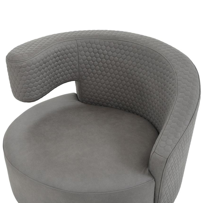 Okru II Light Gray Swivel Chair w/2 Pillows  alternate image, 6 of 11 images.