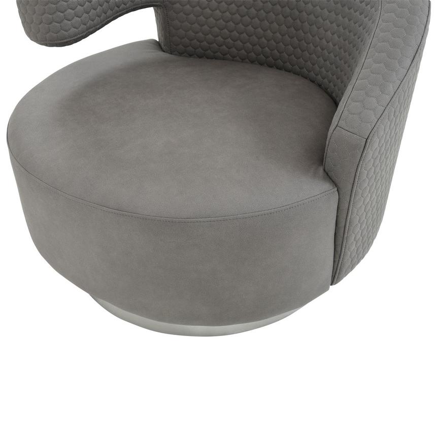 Okru II Light Gray Accent Chair w/2 Pillows  alternate image, 7 of 11 images.