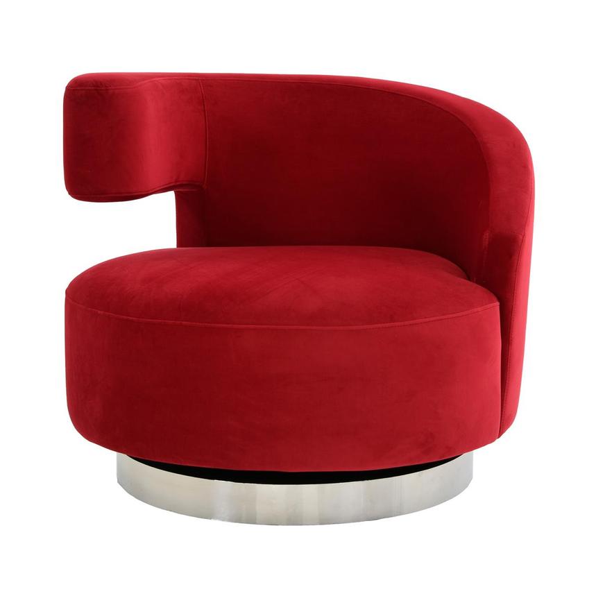 Okru II Red Accent Chair w/2 Pillows  alternate image, 2 of 11 images.