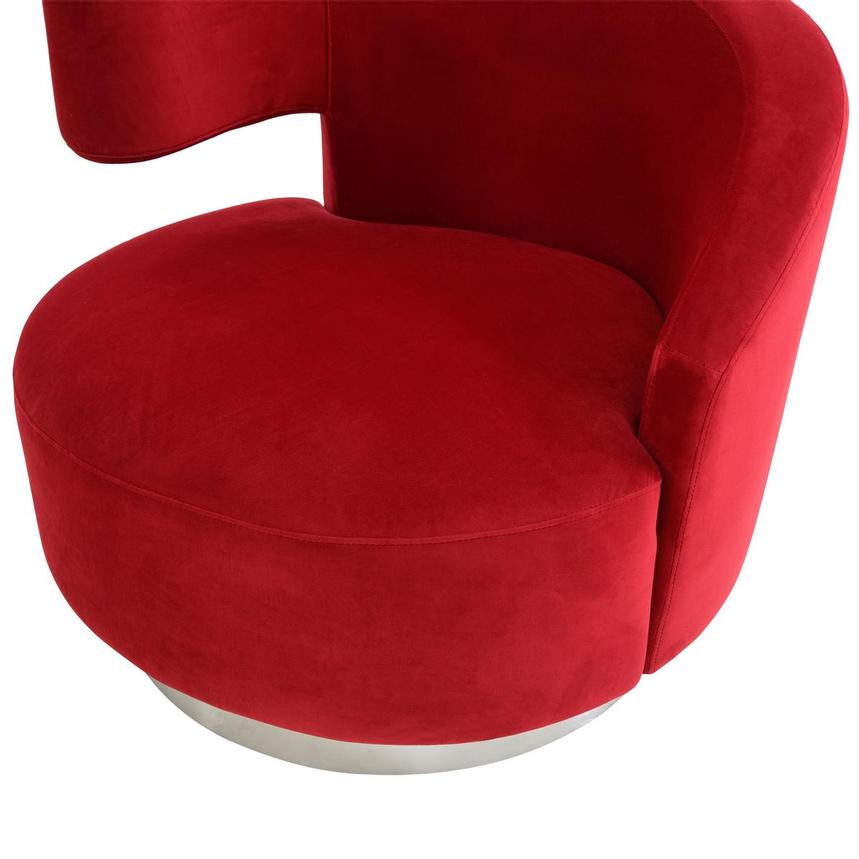 Okru II Red Accent Chair w/2 Pillows  alternate image, 7 of 11 images.