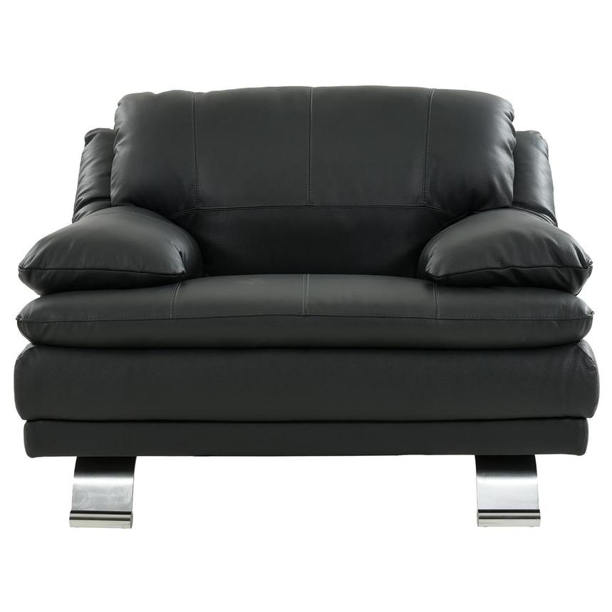 Rio Dark Gray Leather Chair  alternate image, 2 of 7 images.