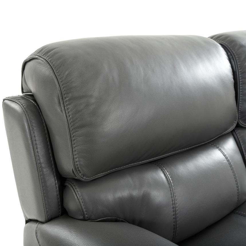 Cody Gray Leather Power Reclining Loveseat  alternate image, 5 of 9 images.
