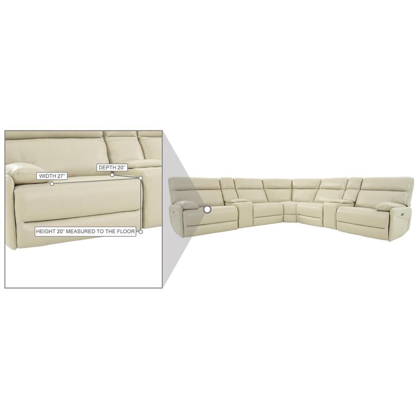 Benz Cream Leather Power Reclining Sectional with 7PCS/3PWR  alternate image, 11 of 11 images.
