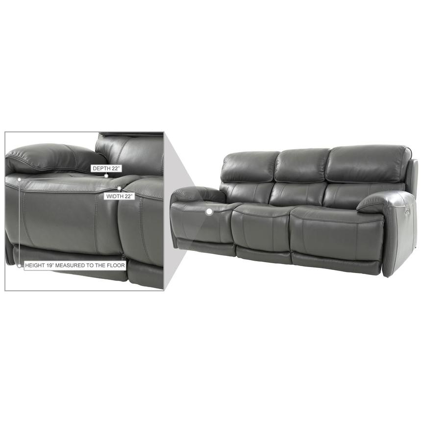 Cody Gray Leather Power Reclining Sofa  alternate image, 10 of 10 images.
