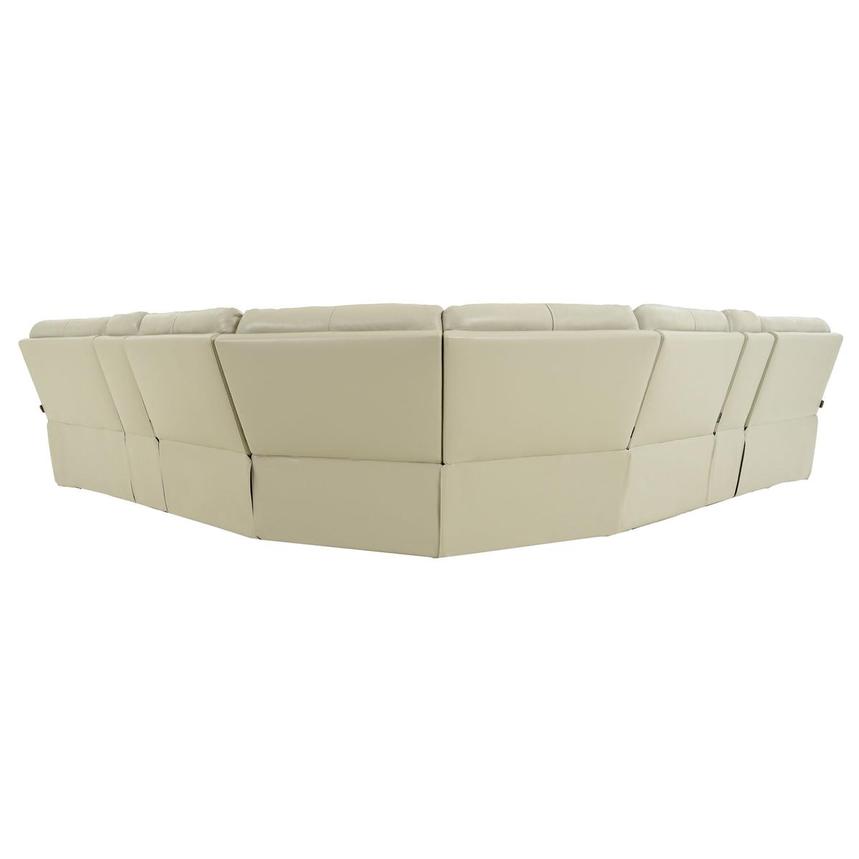 Benz Cream Leather Power Reclining Sectional with 7PCS/3PWR alternate image, 4 of 11 images.