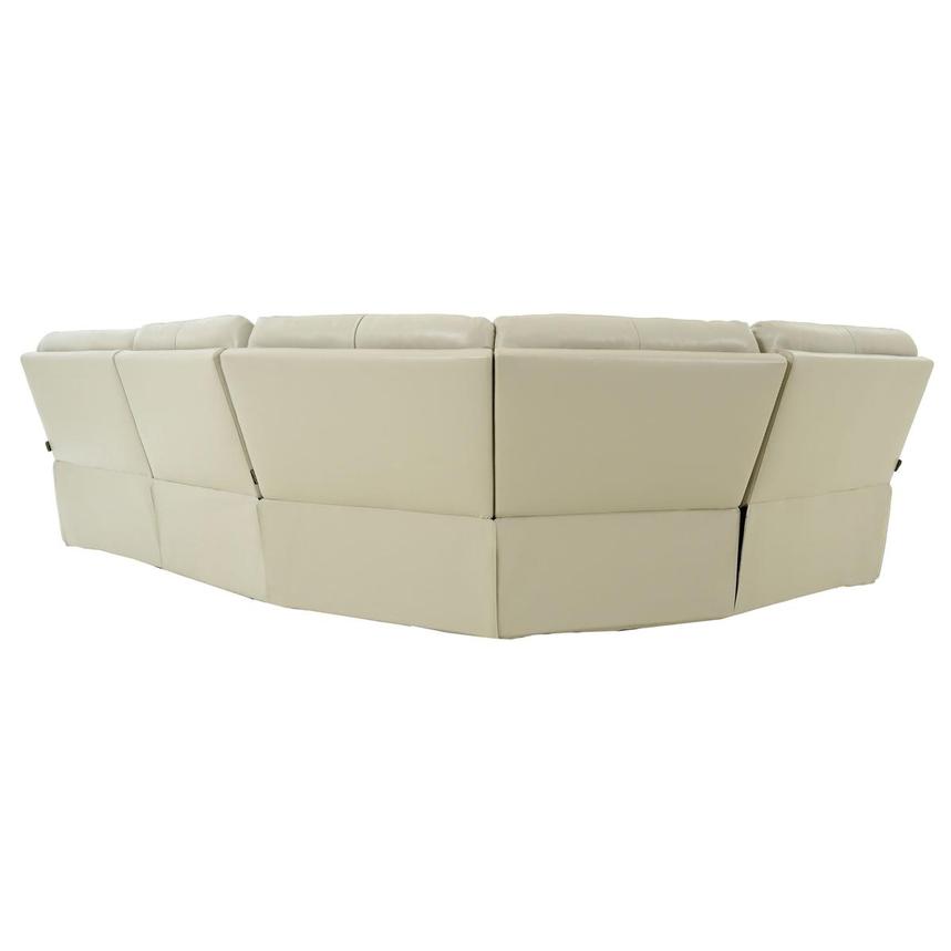 Benz Cream Leather Power Reclining Sectional with 4PCS/2PWR alternate image, 4 of 9 images.