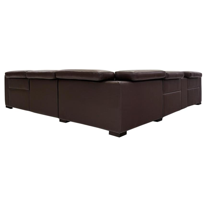 Gian Marco Dark Brown Leather Power Reclining Sectional with 6PCS/3PWR  alternate image, 4 of 9 images.