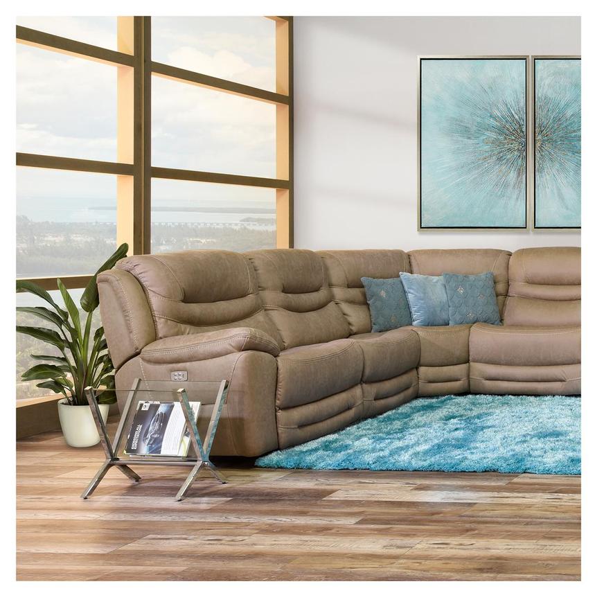 Dan Cream Home Theater Seating with 5PCS/2PWR alternate image, 2 of 10 images.