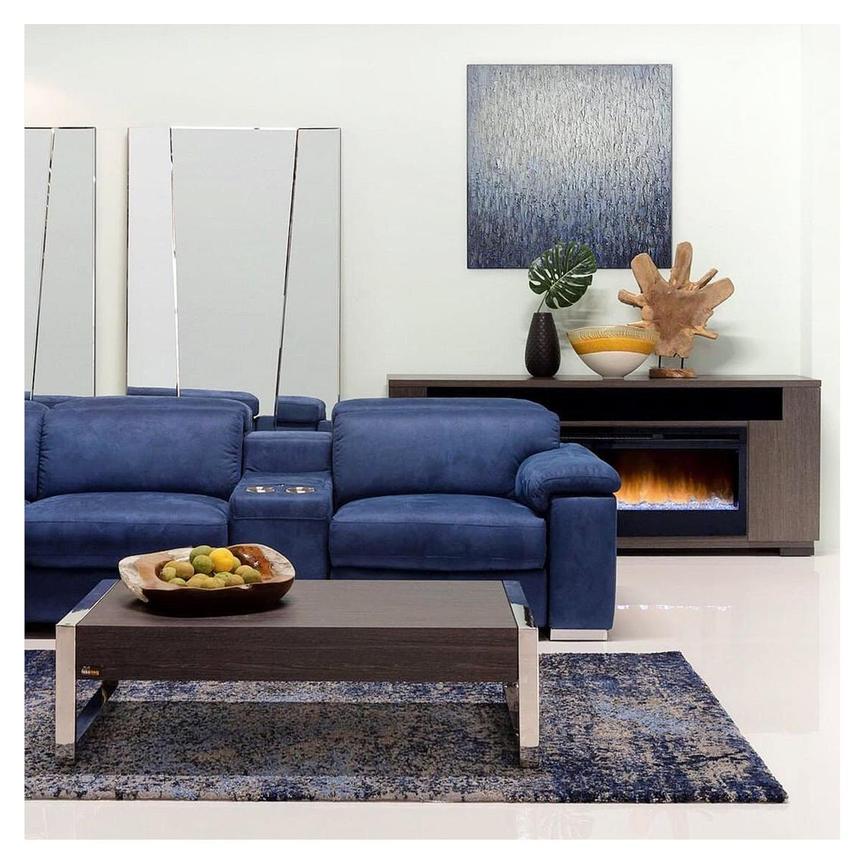Karly Blue Power Reclining Sectional with 4PCS/2PWR  alternate image, 2 of 9 images.