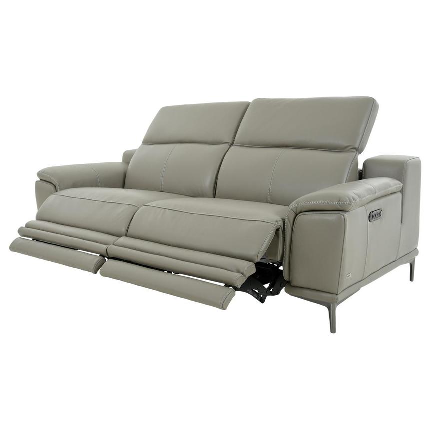 Katherine Taupe Leather Power Reclining, Reclining Leather Sofa Canada