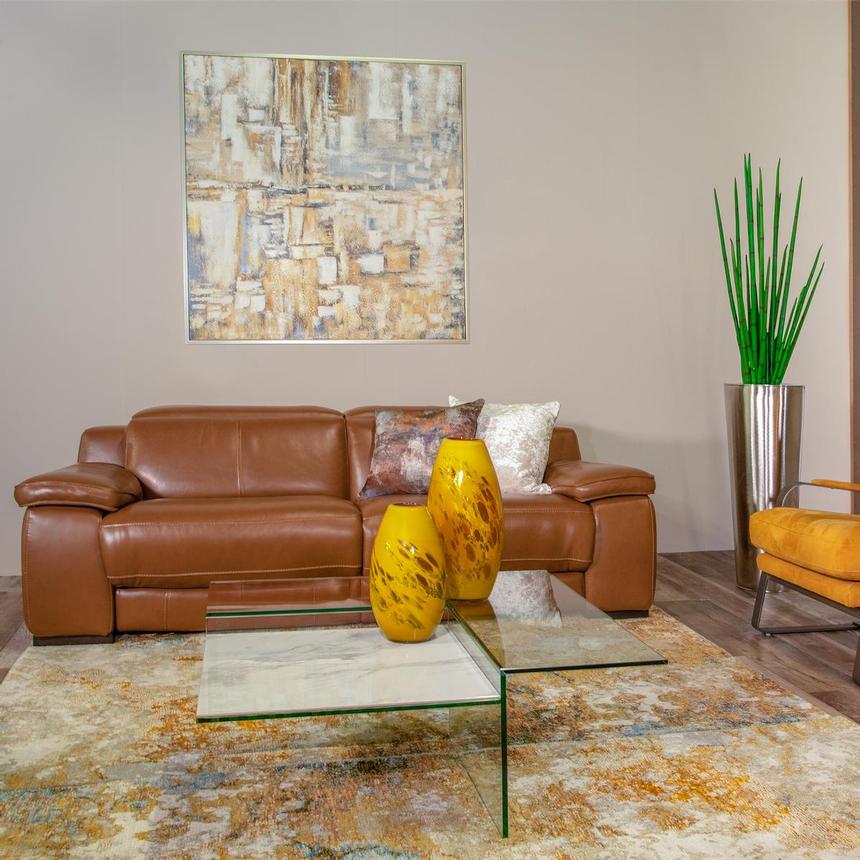 Gian Marco Tan Leather Power Reclining Sectional with 4PCS/2PWR  alternate image, 2 of 8 images.
