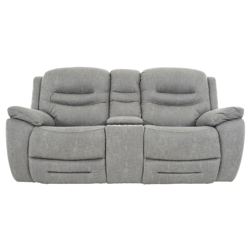 Dan Gray Power Reclining Sofa w/Console  main image, 1 of 13 images.