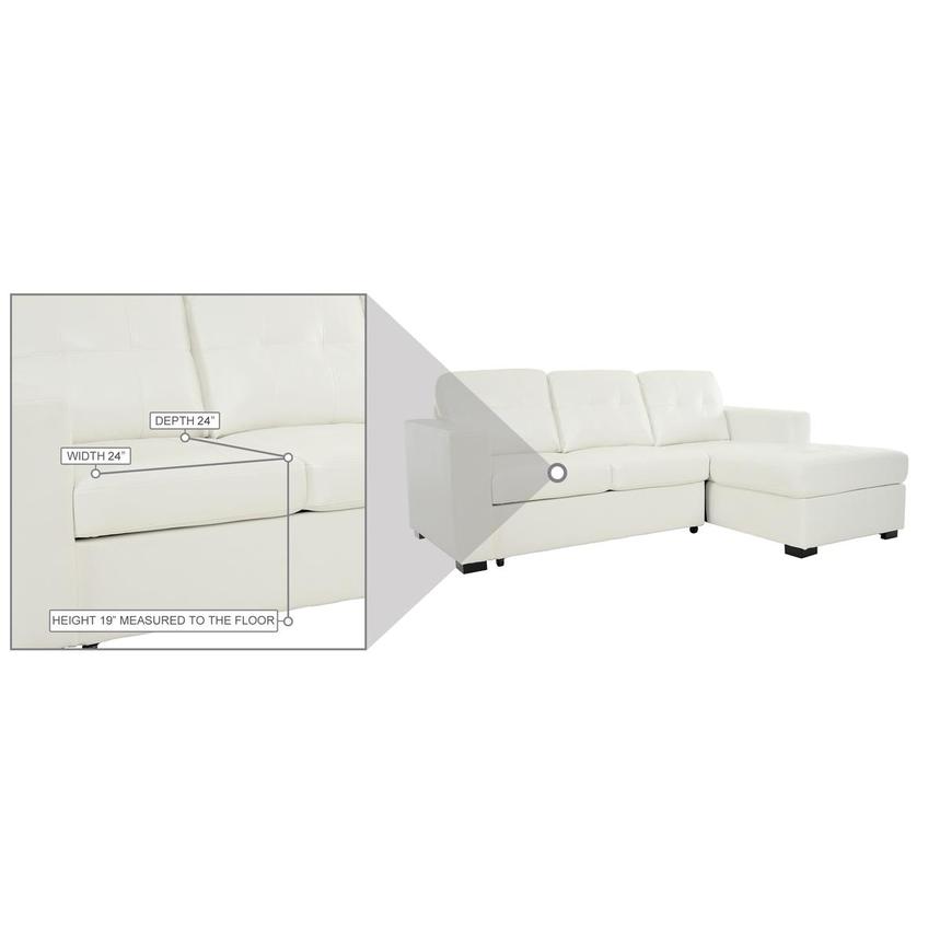 Zander White II Sleeper w/Right Chaise  alternate image, 12 of 14 images.