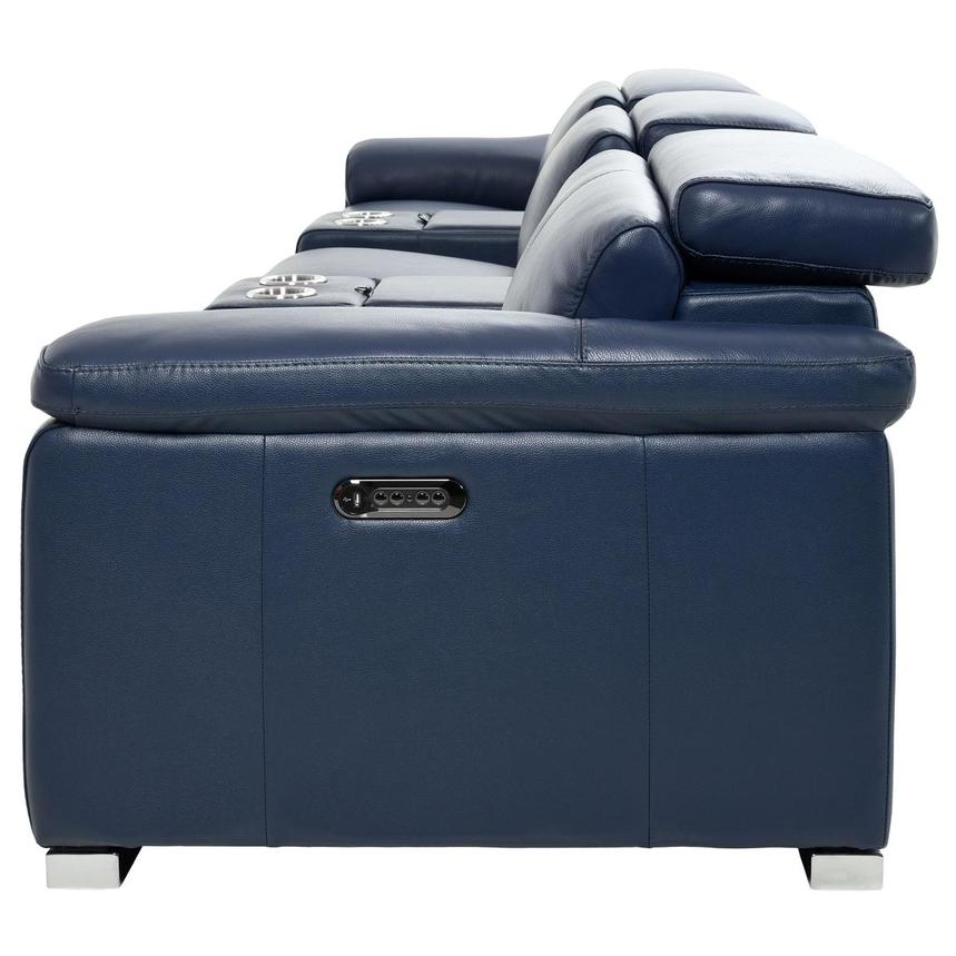 Charlie Blue Home Theater Leather Seating with 5PCS/3PWR alternate image, 5 of 13 images.