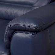 Anabel Blue Leather Loveseat  alternate image, 8 of 11 images.