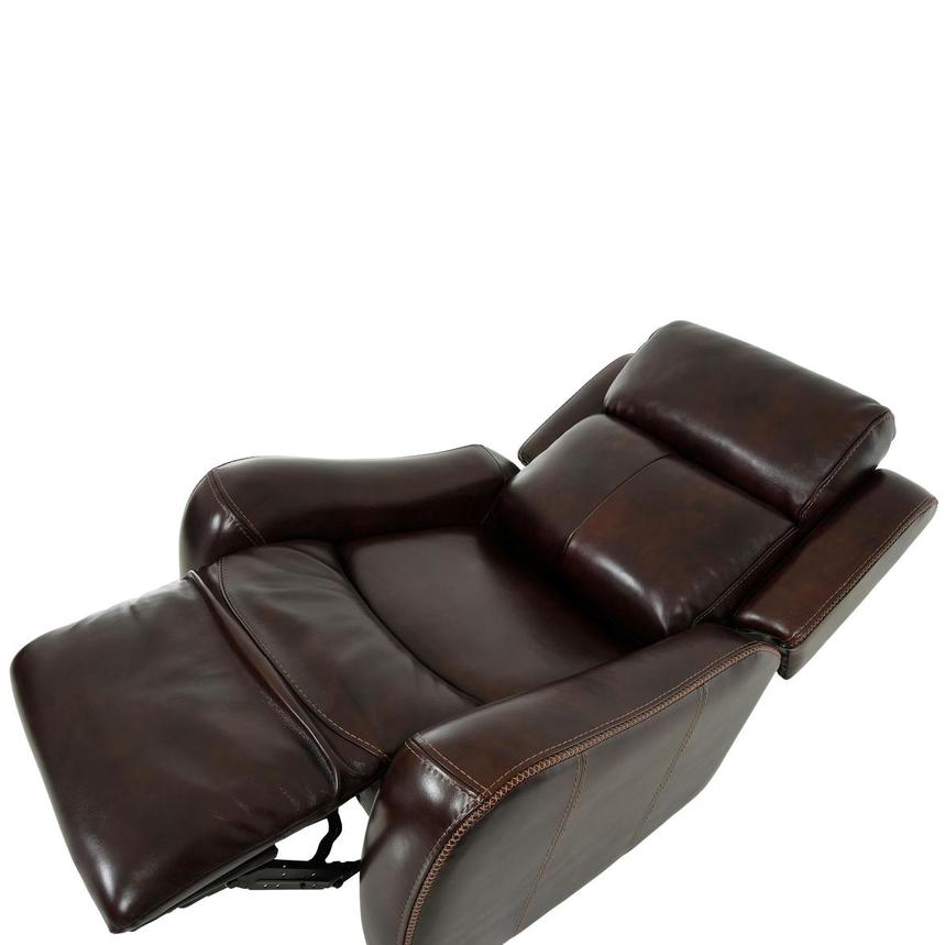 Jake Brown Leather Power Recliner  alternate image, 9 of 14 images.