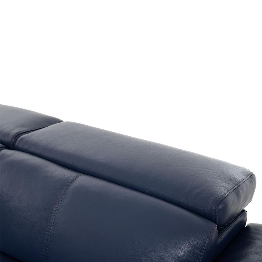 Charlie Blue Leather Power Reclining Sectional with 7PCS/3PWR  alternate image, 7 of 12 images.