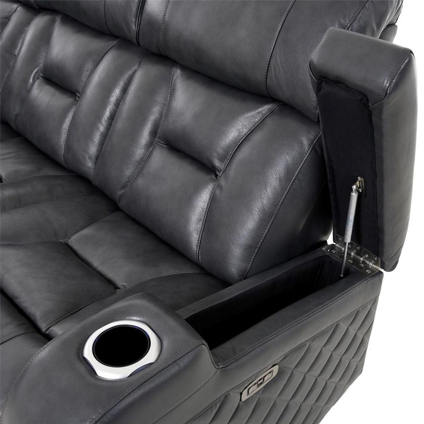 Gio Gray Leather Power Reclining Sectional with 6PCS/3PWR  alternate image, 8 of 18 images.