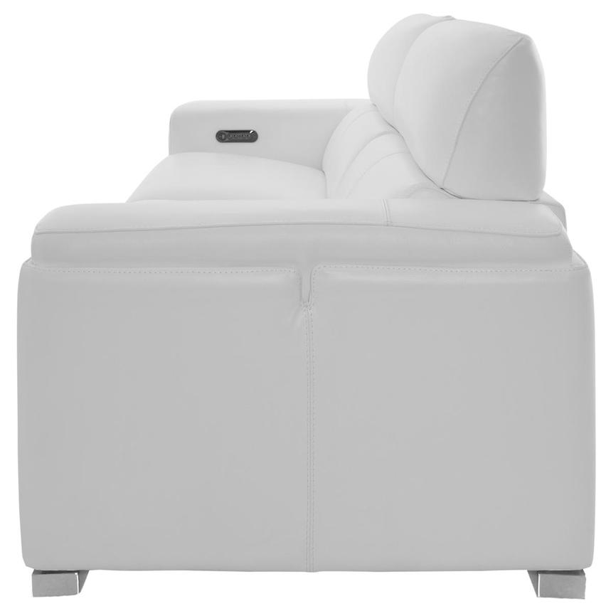 Charlette White Leather Power Reclining Sofa  alternate image, 4 of 14 images.