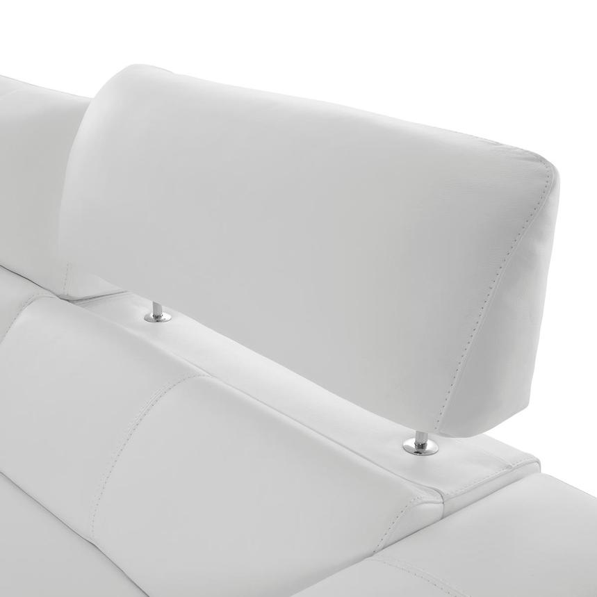 Charlette White Leather Power Reclining Sofa  alternate image, 9 of 15 images.