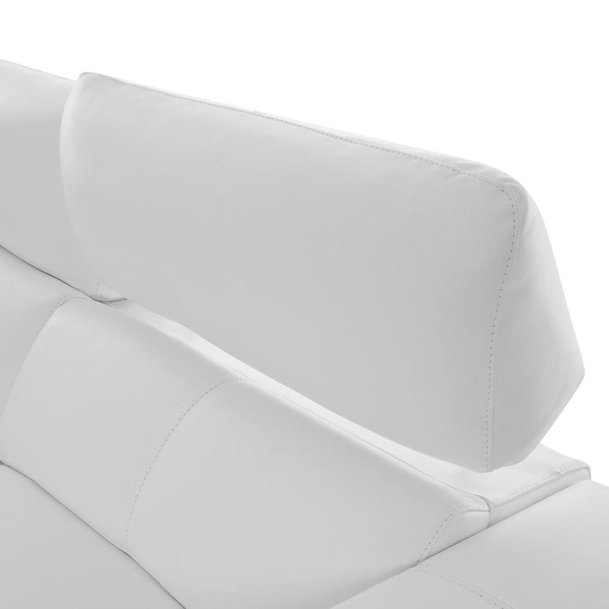 Charlette White Leather Power Reclining Sofa  alternate image, 9 of 14 images.