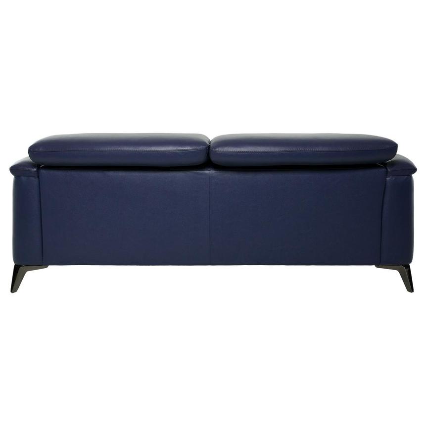 Anabel Blue Leather Sofa  alternate image, 4 of 8 images.