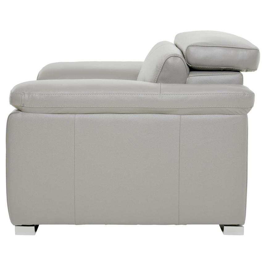 Charlie Light Gray Leather Chair El Dorado Furniture