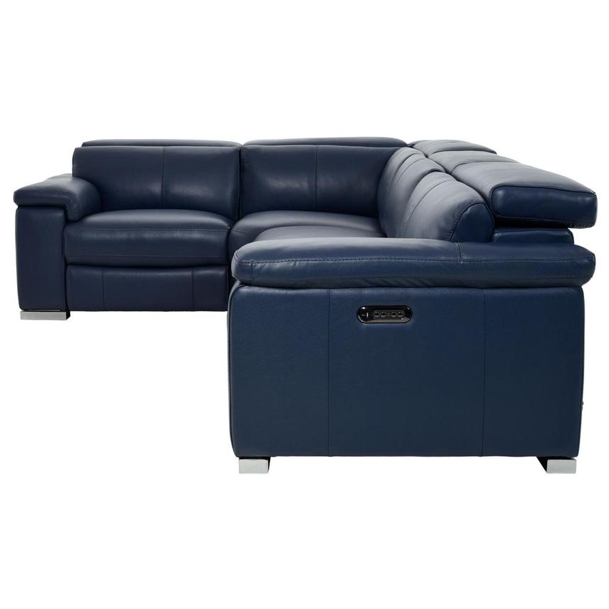Charlie Blue Leather Power Reclining, Lucerne Leather Power Motion Sofa