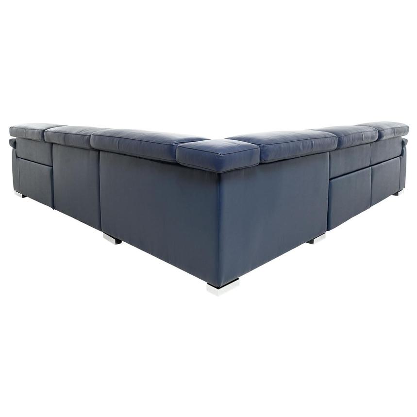 Charlie Blue Leather Power Reclining Sectional with 5PCS/3PWR alternate image, 5 of 11 images.
