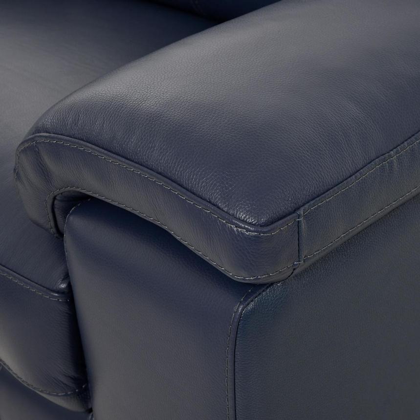 Charlie Blue Leather Power Reclining Sectional with 7PCS/3PWR alternate image, 8 of 12 images.