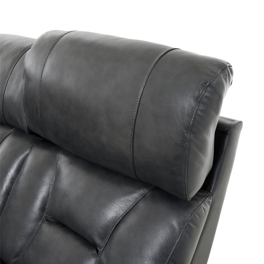 Gio Gray Leather Power Reclining Sectional with 6PCS/3PWR alternate image, 5 of 18 images.