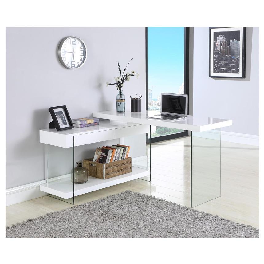 Mirrored l shaped desk hotsell