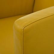 Cute Yellow Leather Swivel Chair w/2 Pillows  alternate image, 8 of 11 images.