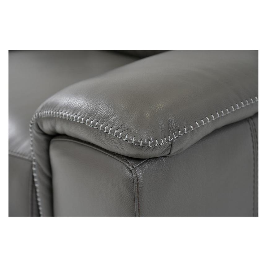 Davis 2.0 Dark Gray Leather Power Reclining Sectional with 5PCS/3PWR  alternate image, 5 of 7 images.