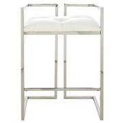 Dixie White/Silver Counter Stool  alternate image, 2 of 8 images.