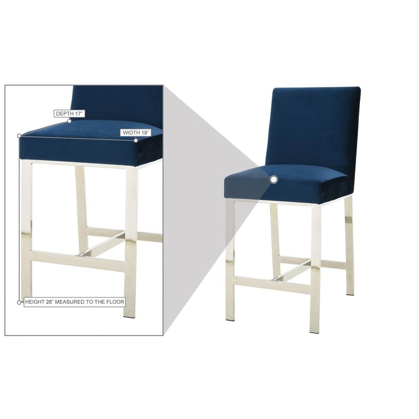 Wellington II Blue Counter Stool  alternate image, 7 of 8 images.