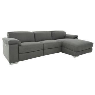 Karly Dark Gray Corner Sofa w/Right Chaise