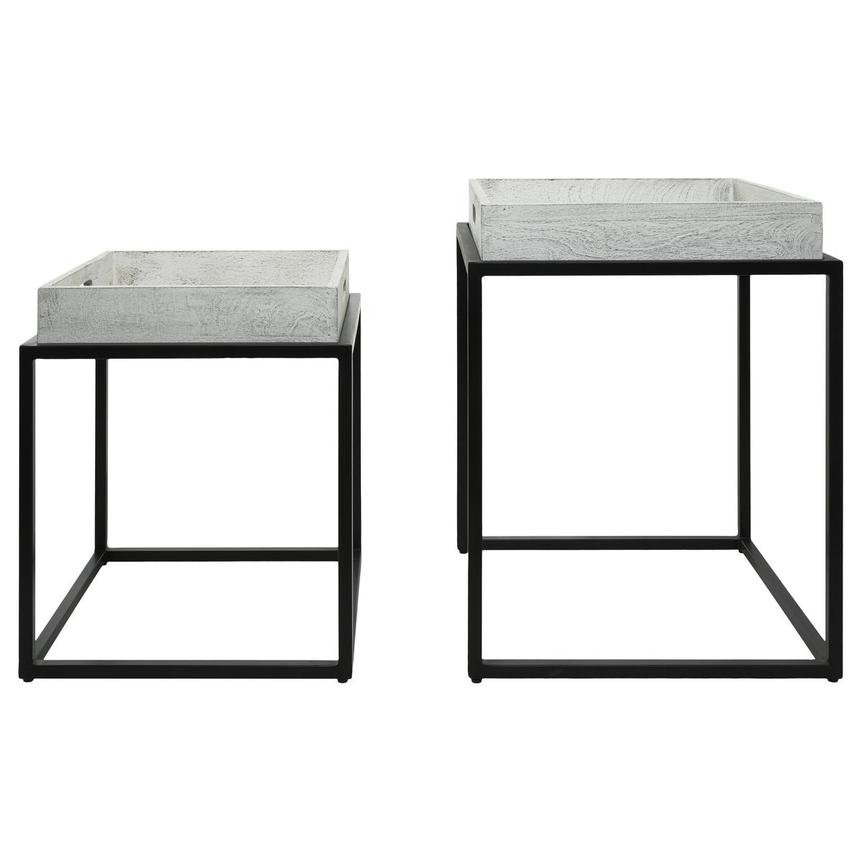 Black Square Nesting Side Tables (Set of 2)