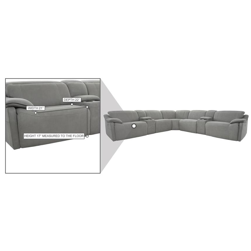 Dallas Power Reclining Sectional with 7PCS/3PWR  alternate image, 10 of 10 images.