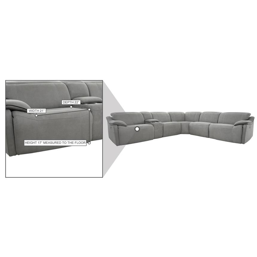 Dallas Power Reclining Sectional with 6PCS/3PWR  alternate image, 9 of 9 images.