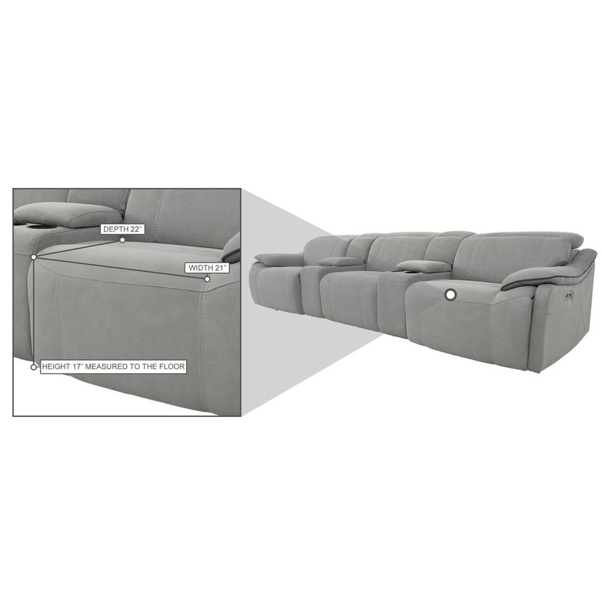 Dallas Home Theater Seating with 5PCS/2PWR  alternate image, 9 of 9 images.