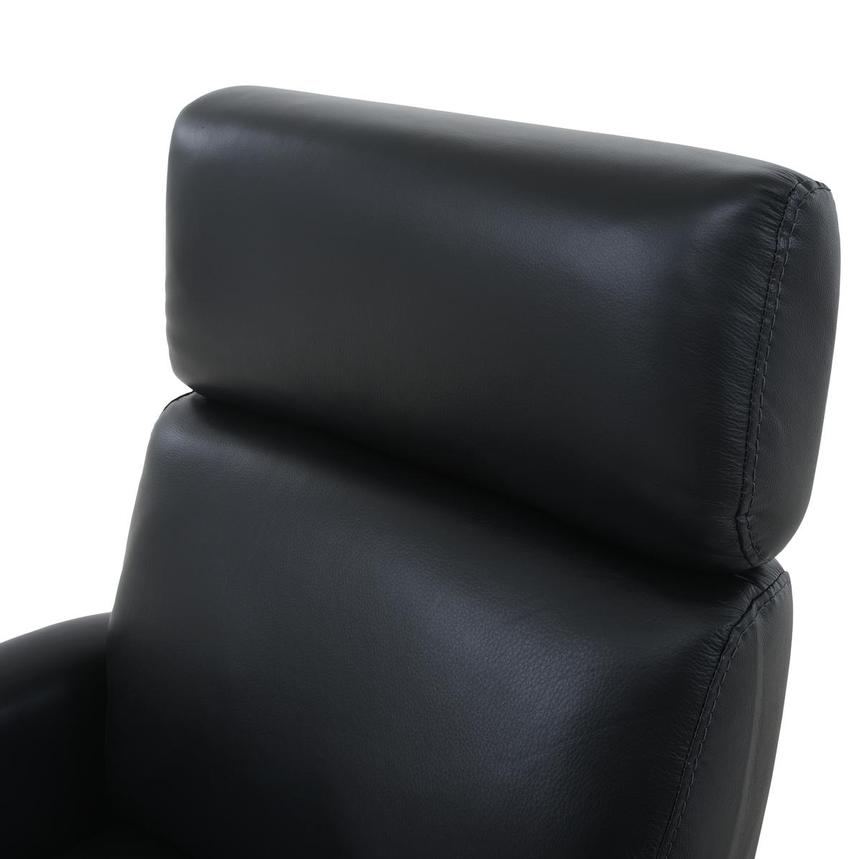 Lucca Black Leather Power Swivel Glider Recliner alternate image, 7 of 10 images.