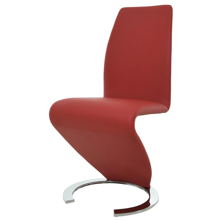 Red leather side chair hot sale