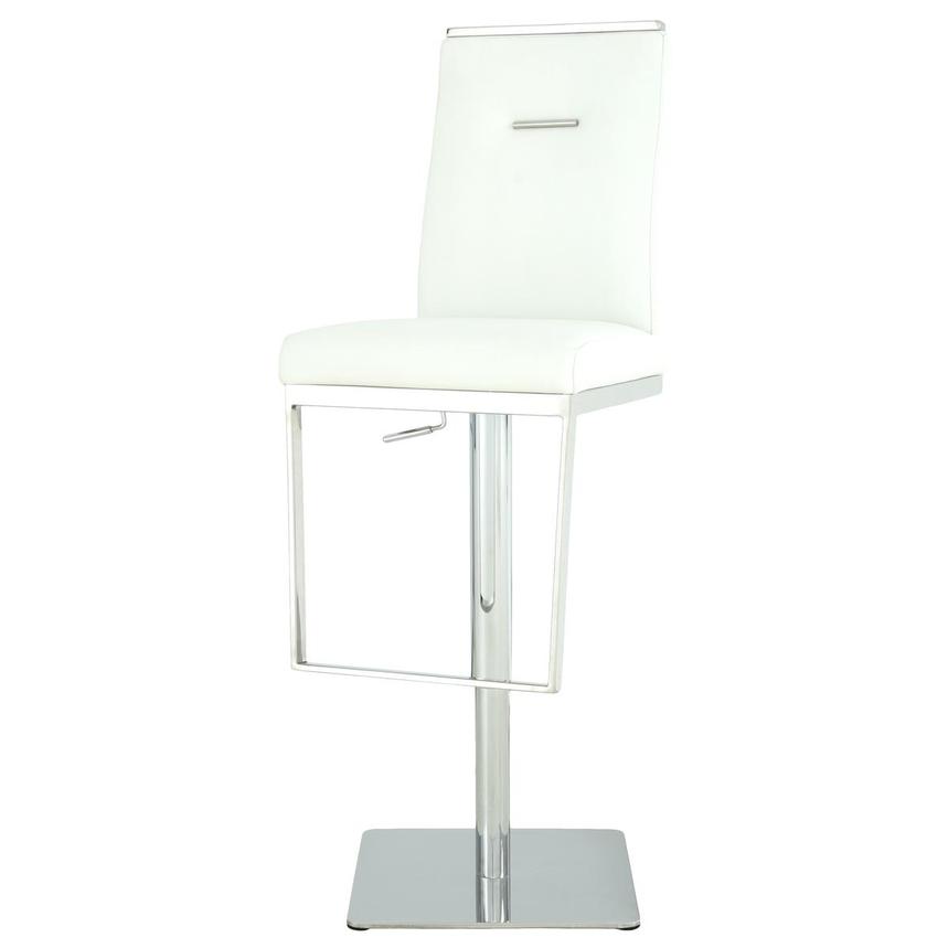 Hyde Leather White Leather Adjustable Stool  alternate image, 3 of 13 images.